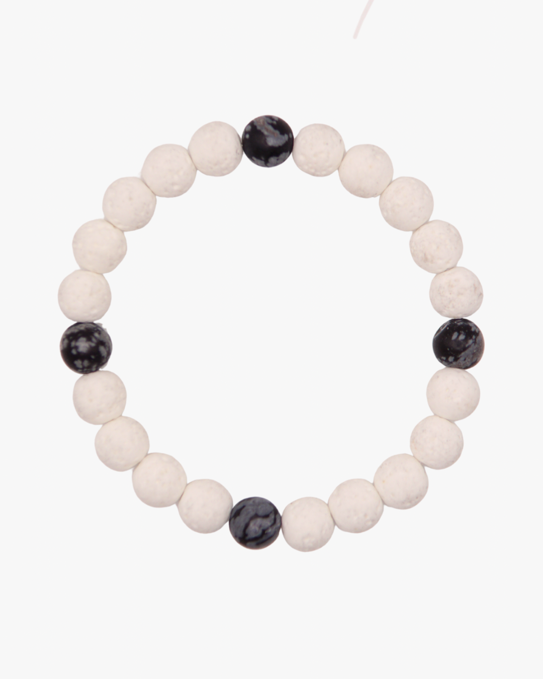 Armband Obsidian Lava Weiss