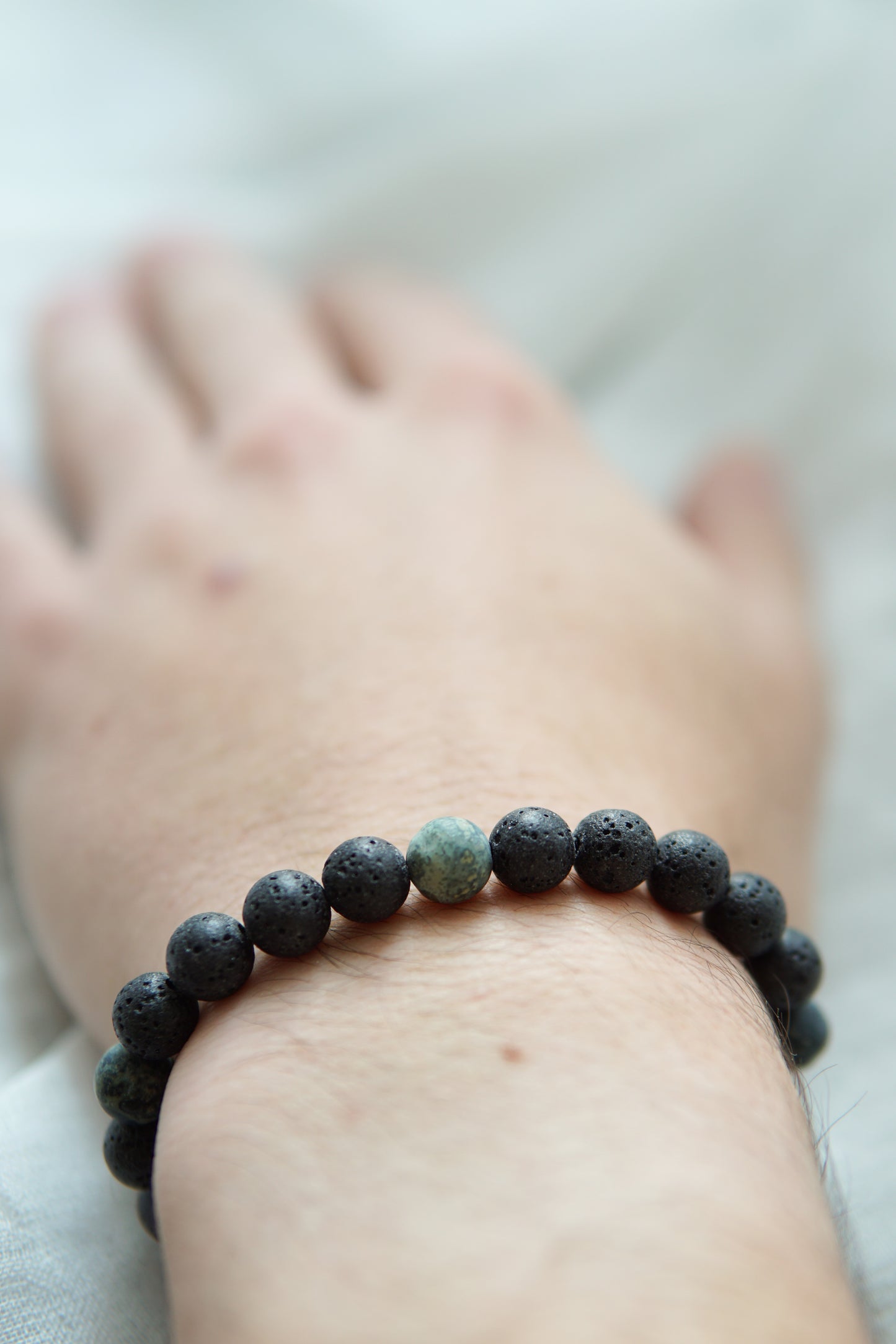 Armband Jaspis Lava Neutral Schwarz