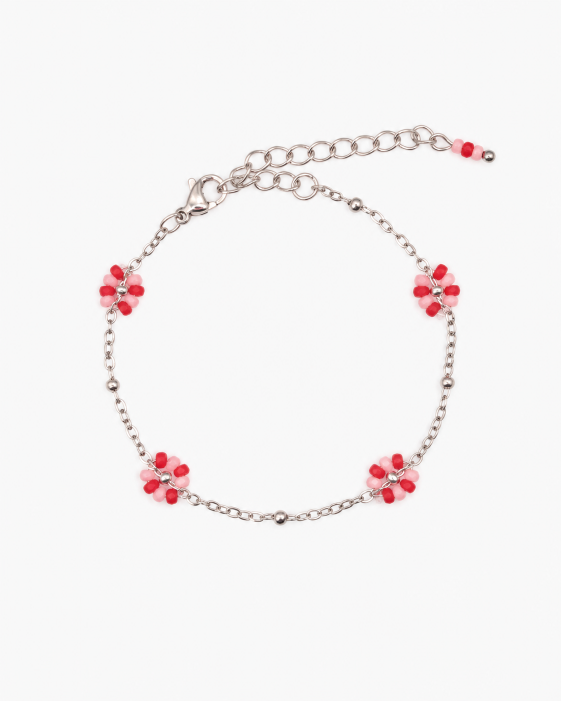 Armband Blütenzauber Candy Silber