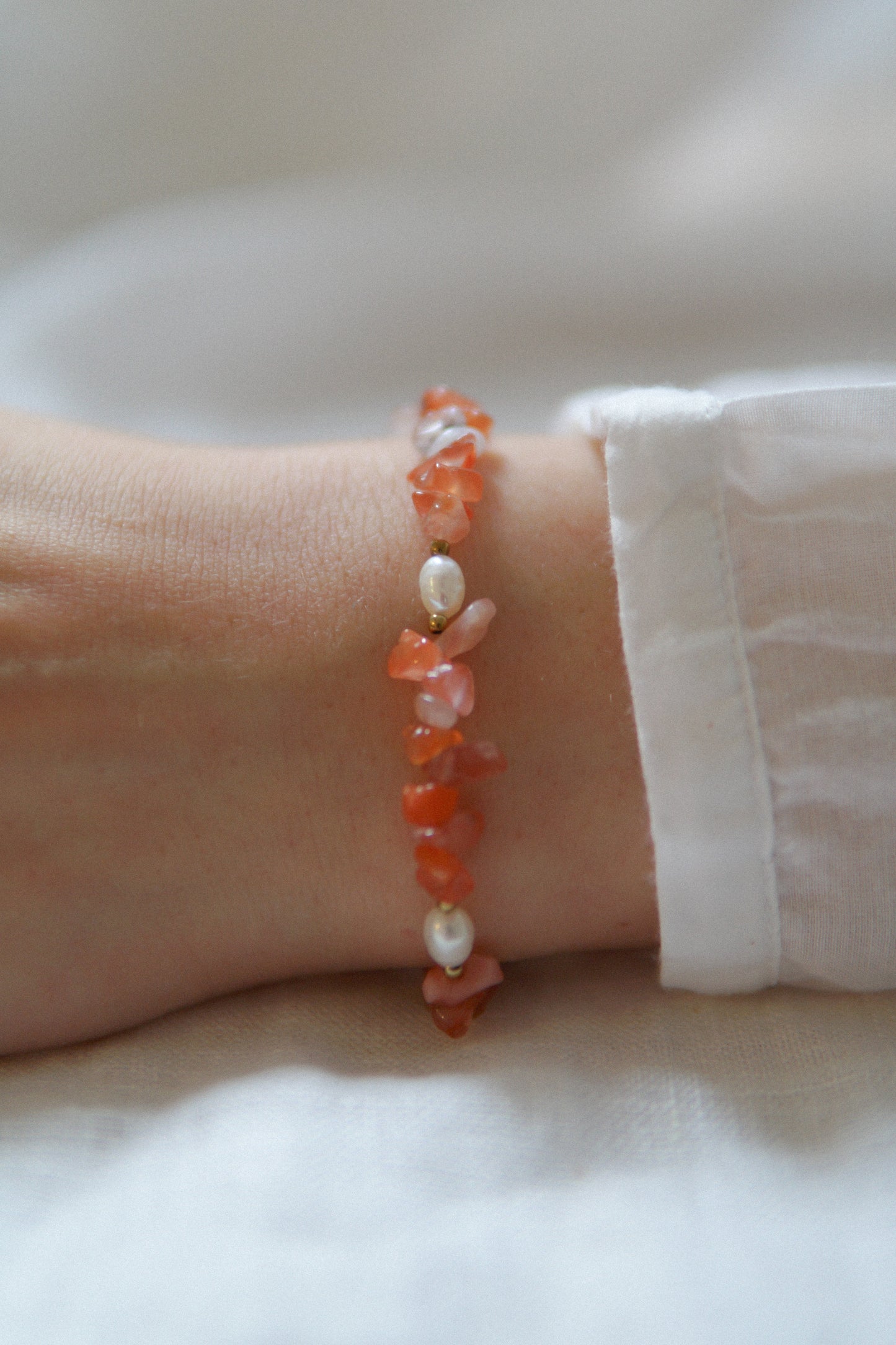 Armband Karneolperle