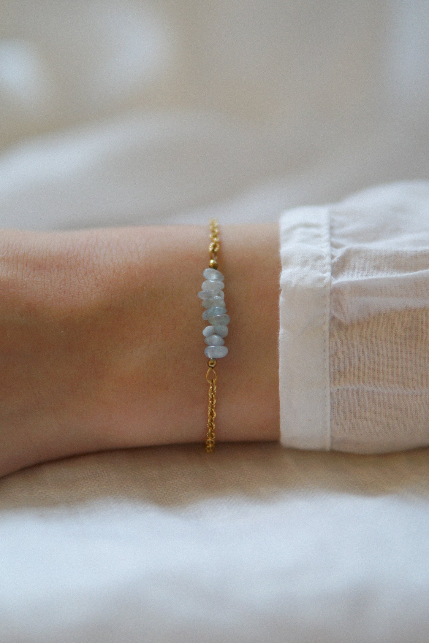 Armband Goldenaquamarin