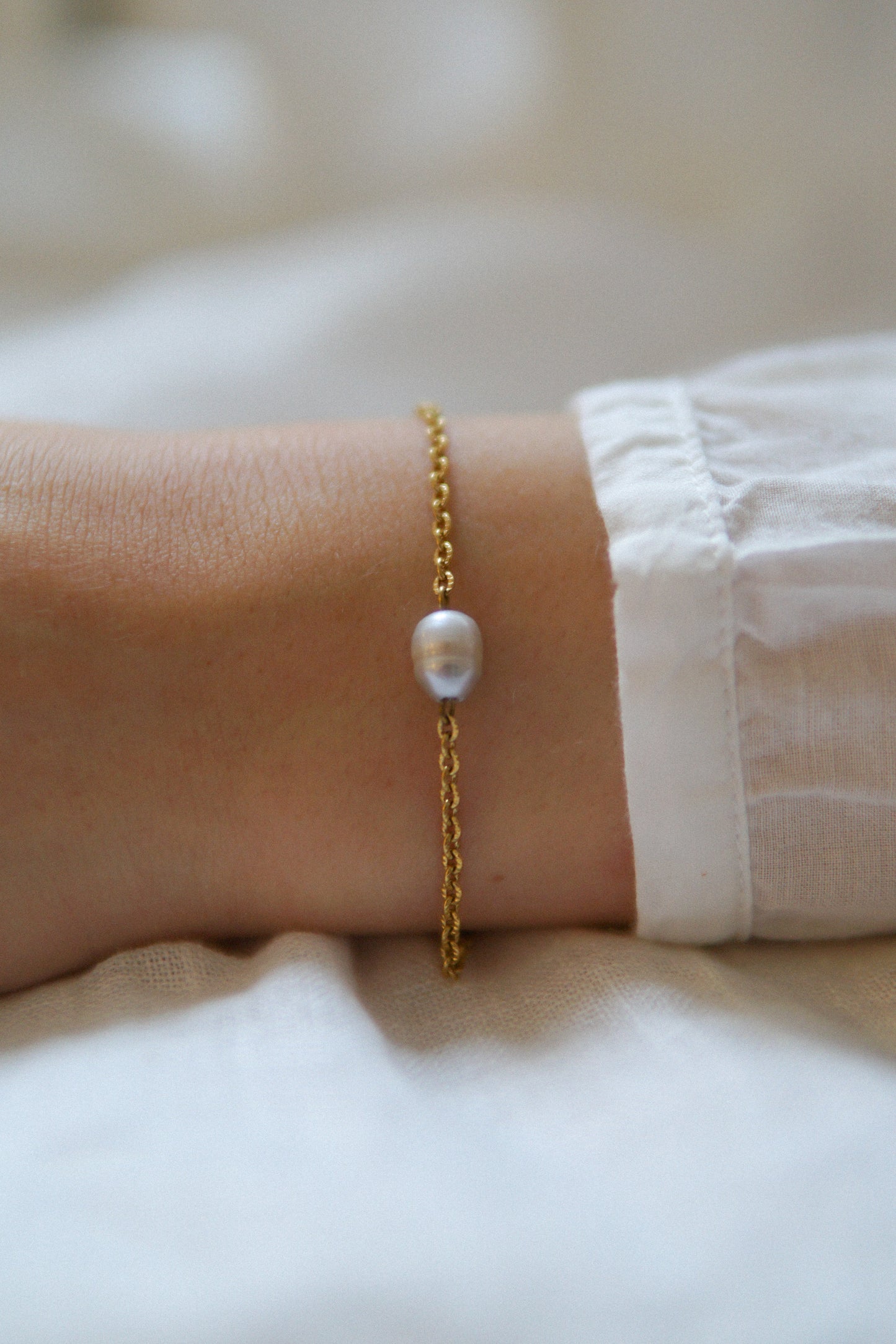 Armband Silberne Perle