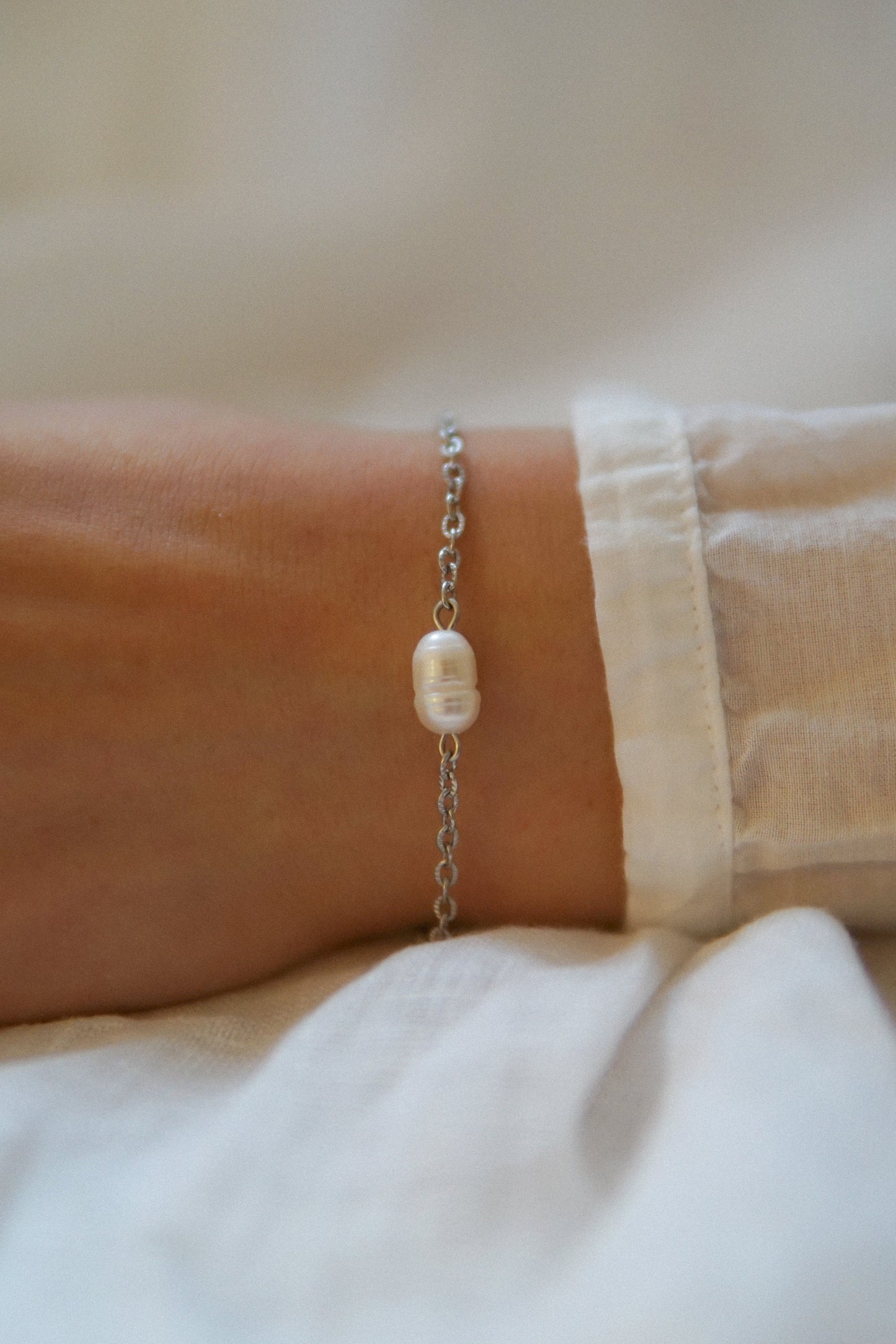 Armband Serenity Perle Silber