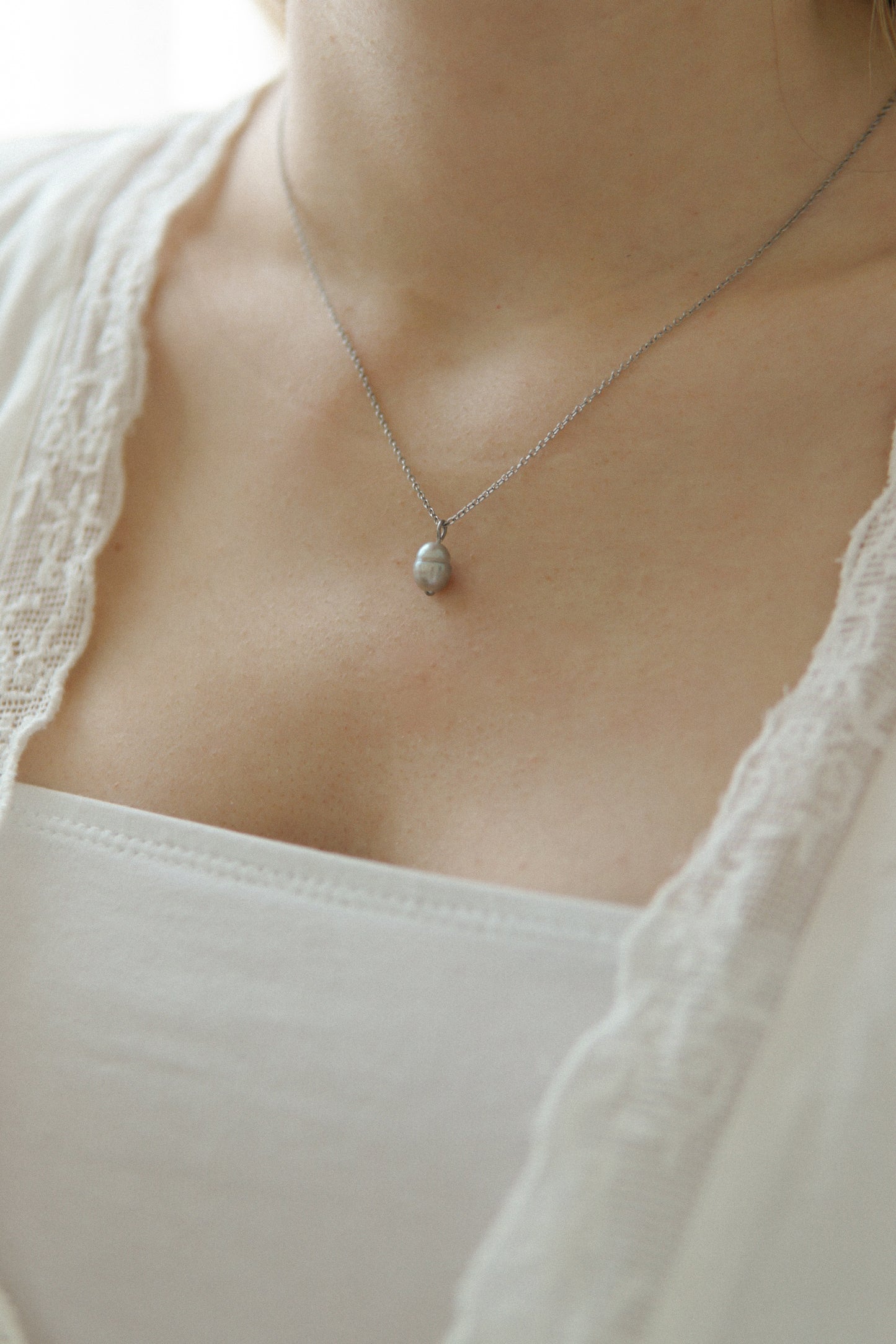 Halskette Silberne Perle Silber