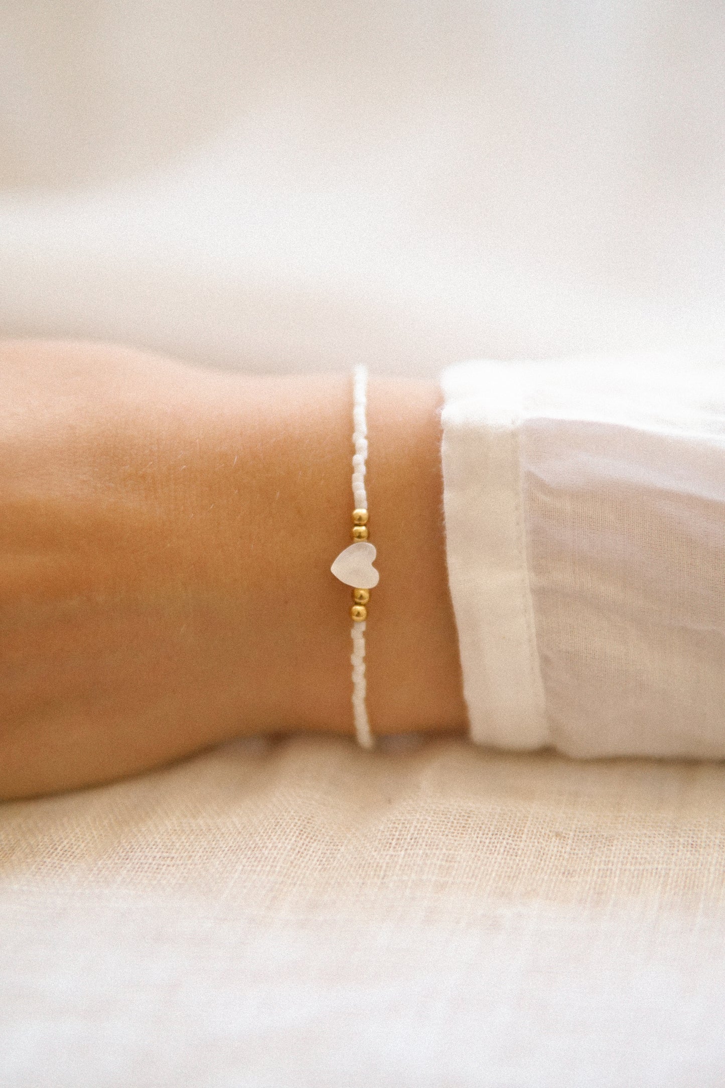 Armband Heart of Shell White