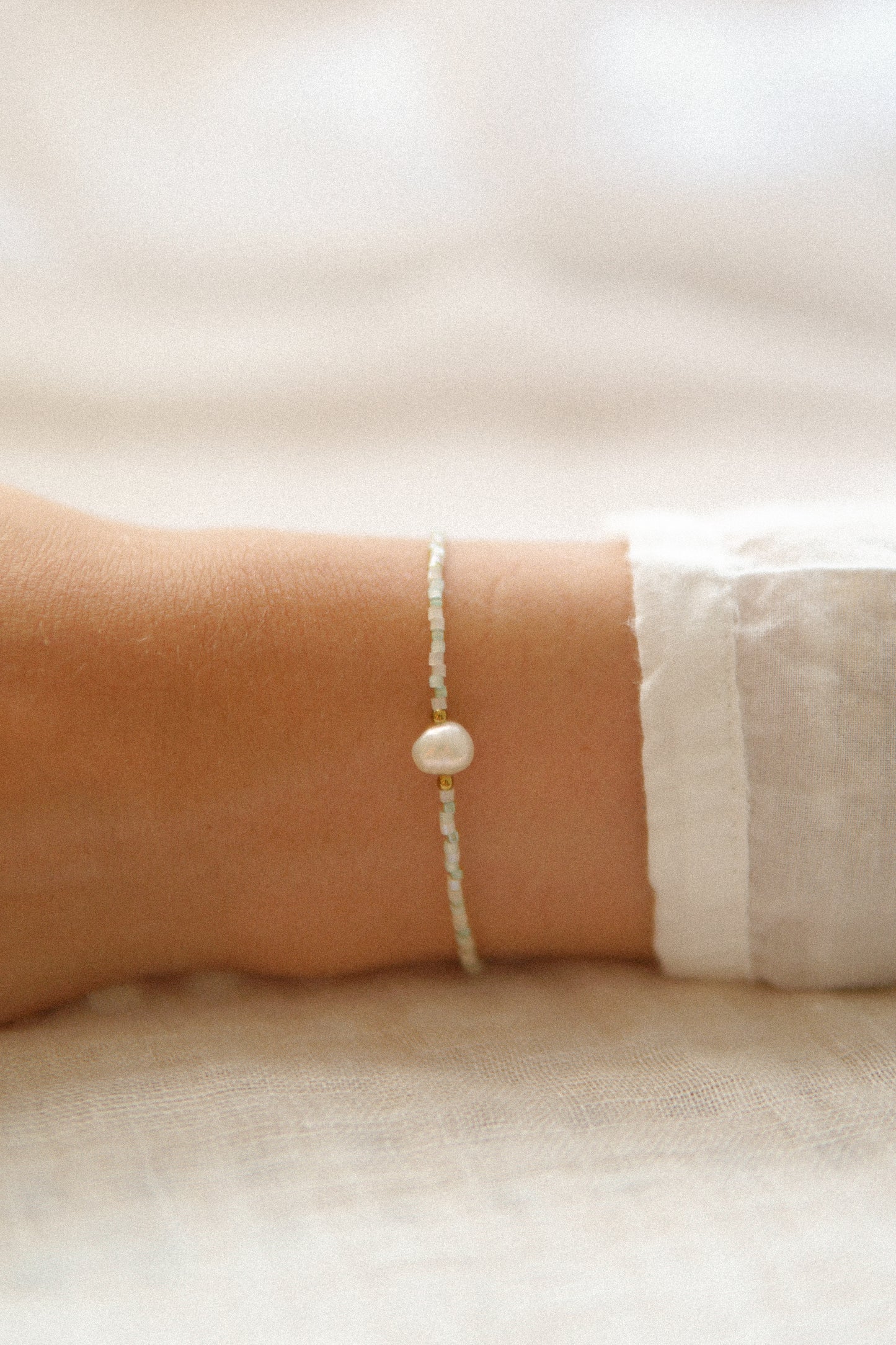 Armband Grüne Perle