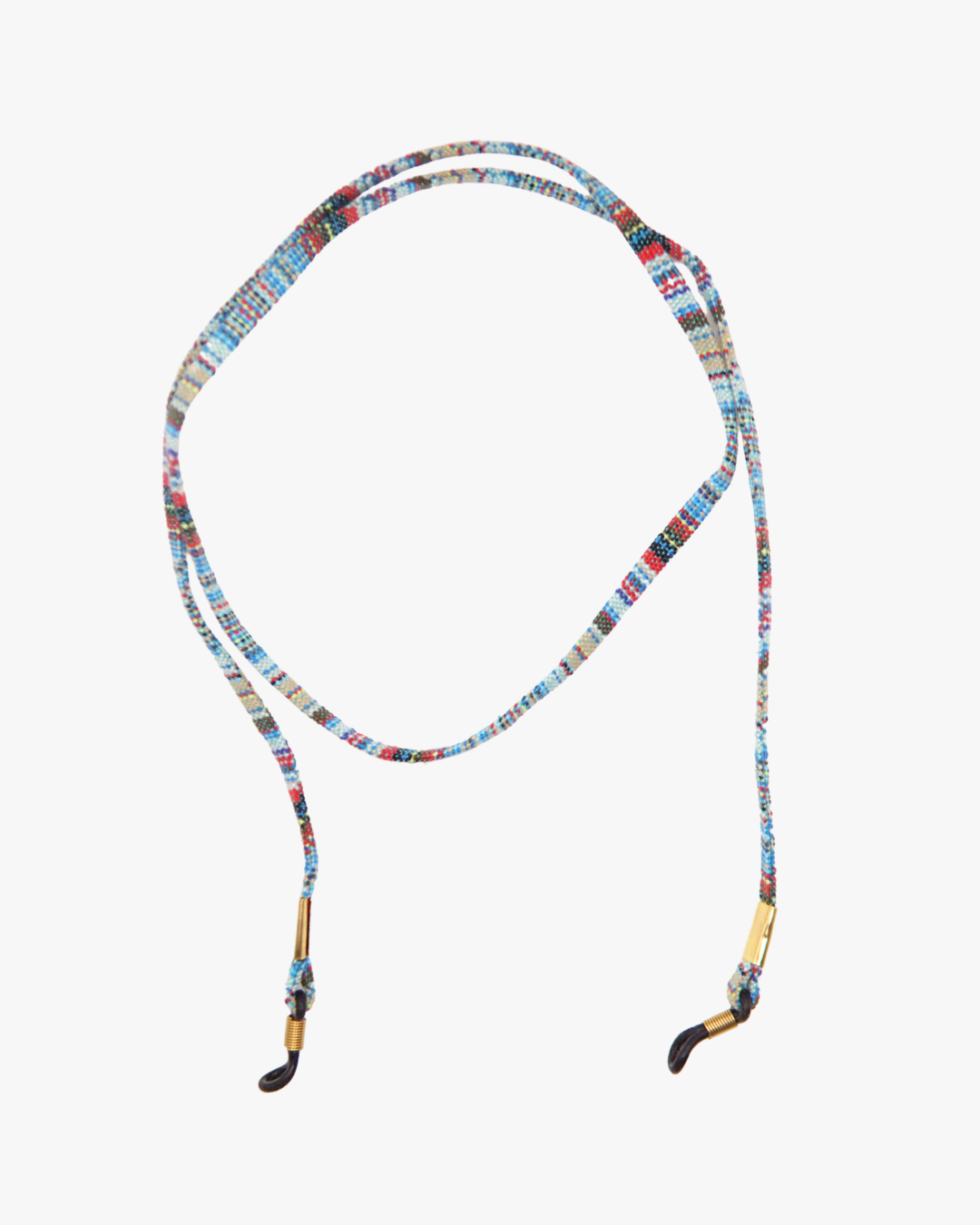 Brillenkette Ethno Blau in Gold