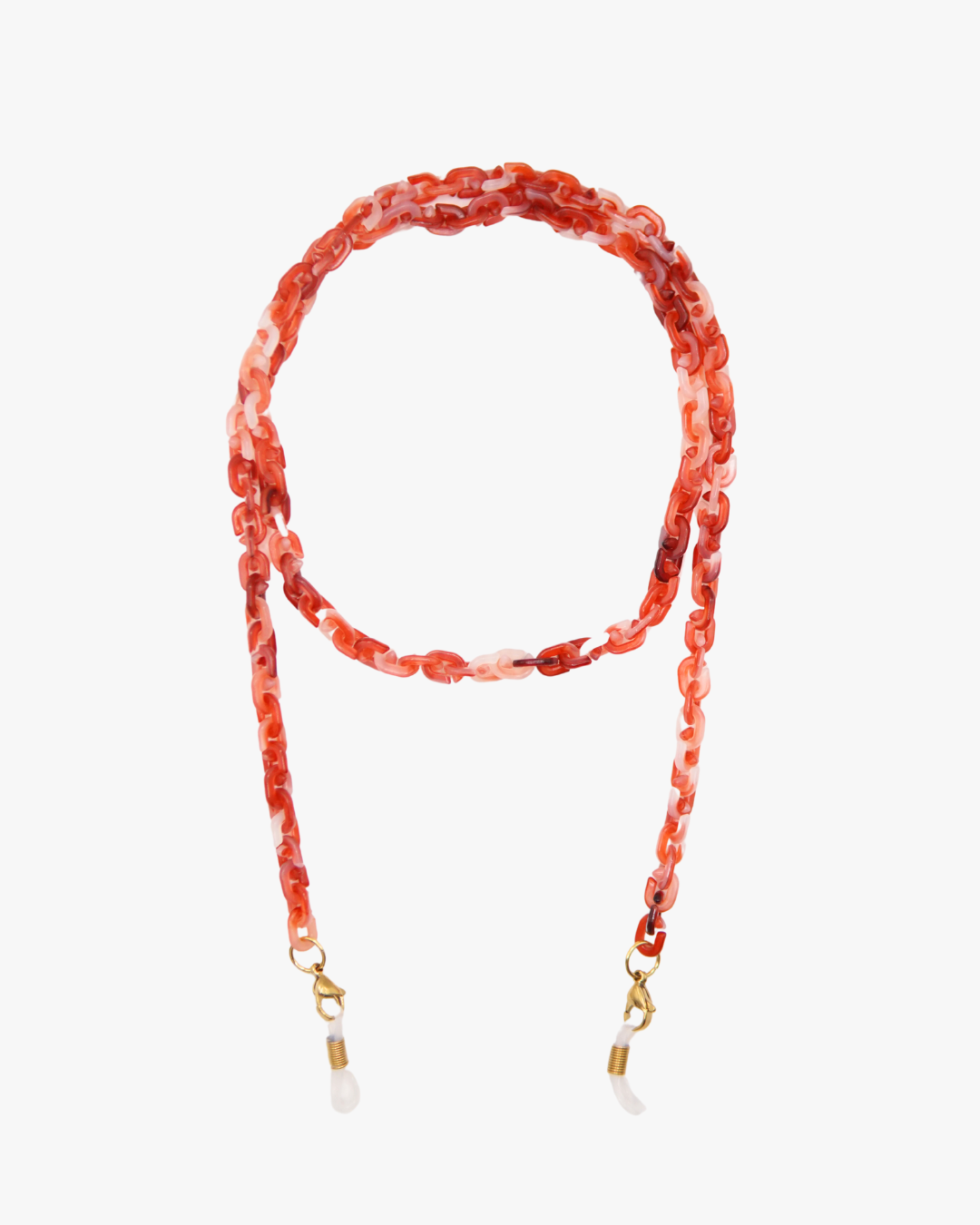 Brillenkette Sunset Coral in Gold