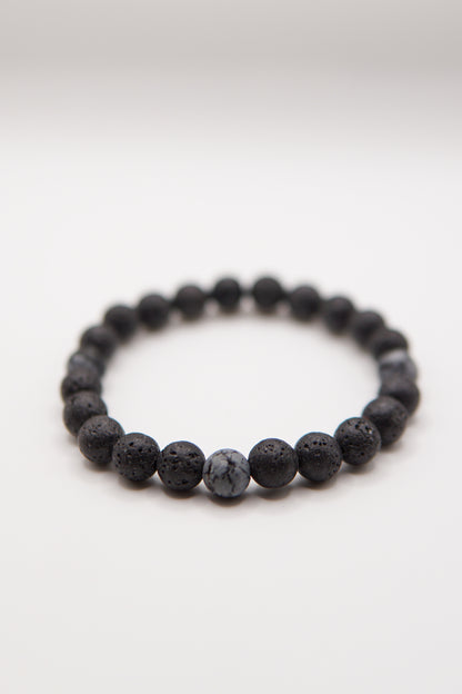 Armband Obsidian Lava