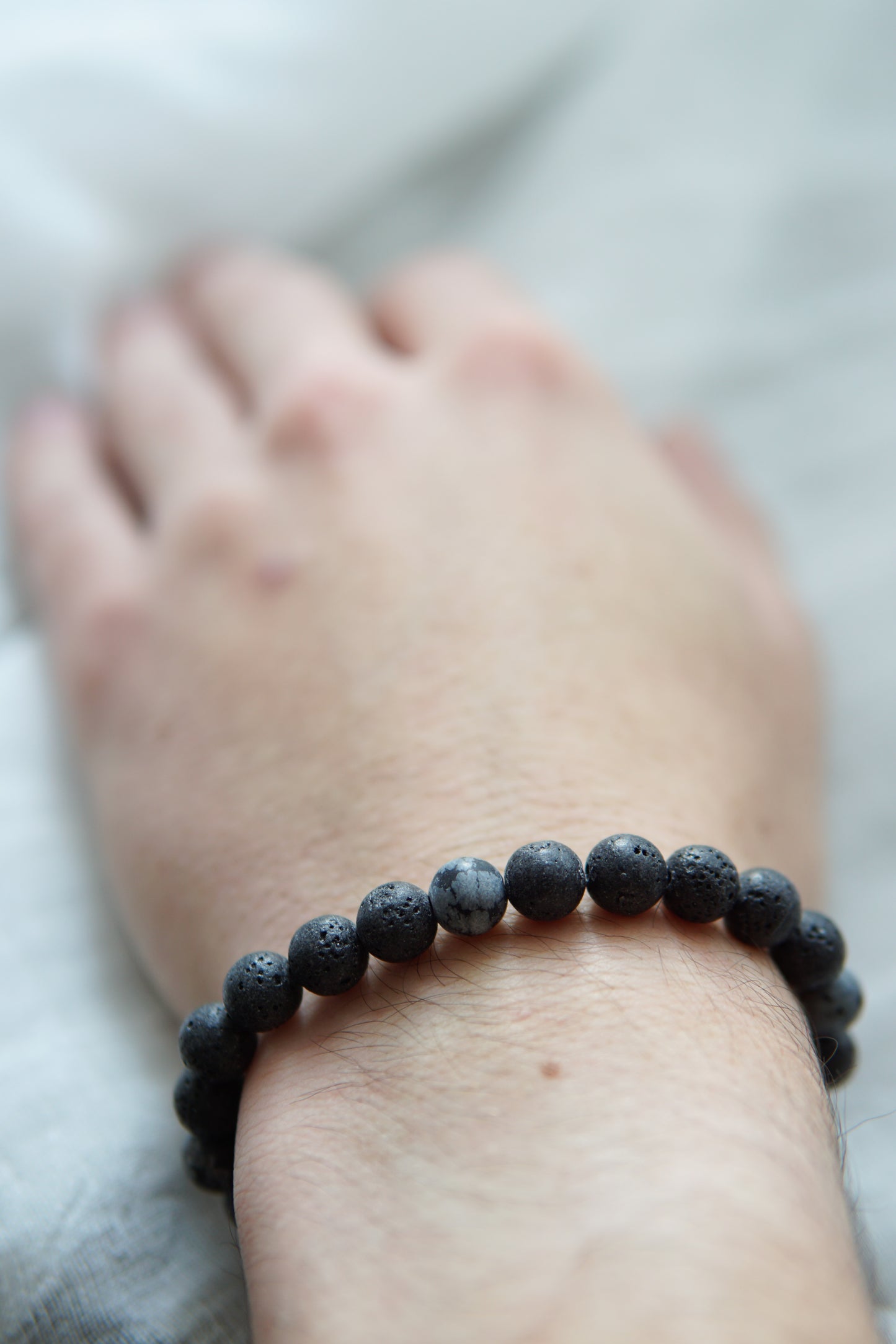 Armband Obsidian Lava