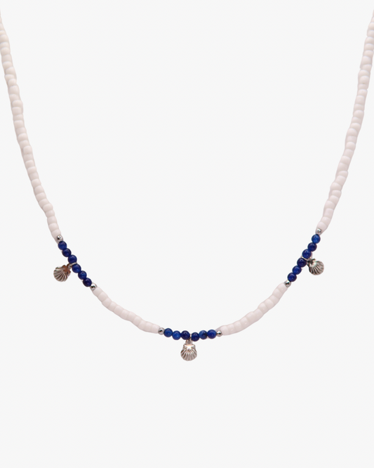 Halskette Blue Shell in Silber