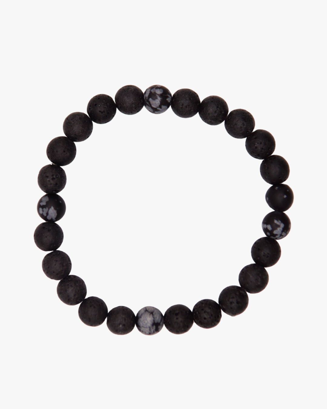 Armband Obsidian Lava Schwarz