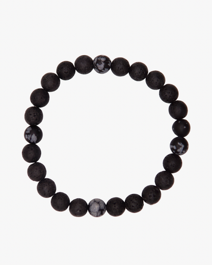 Armband Obsidian Lava Schwarz