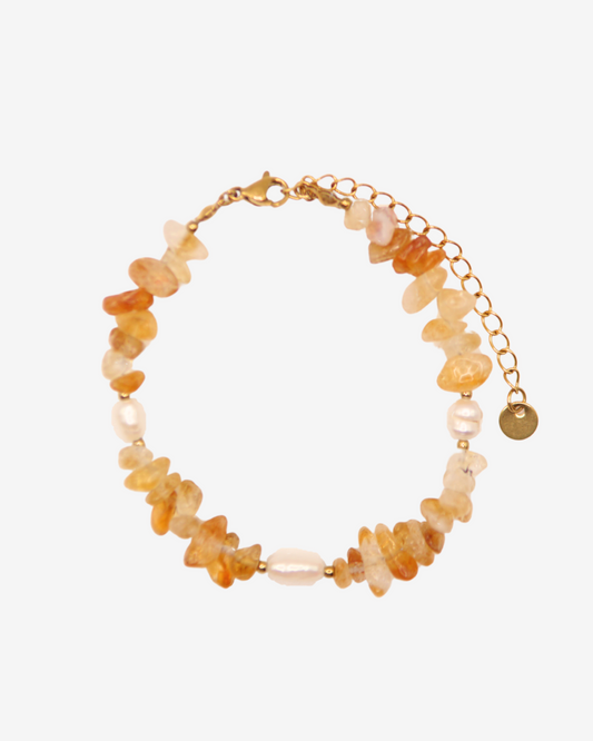 Armband Citrinperle