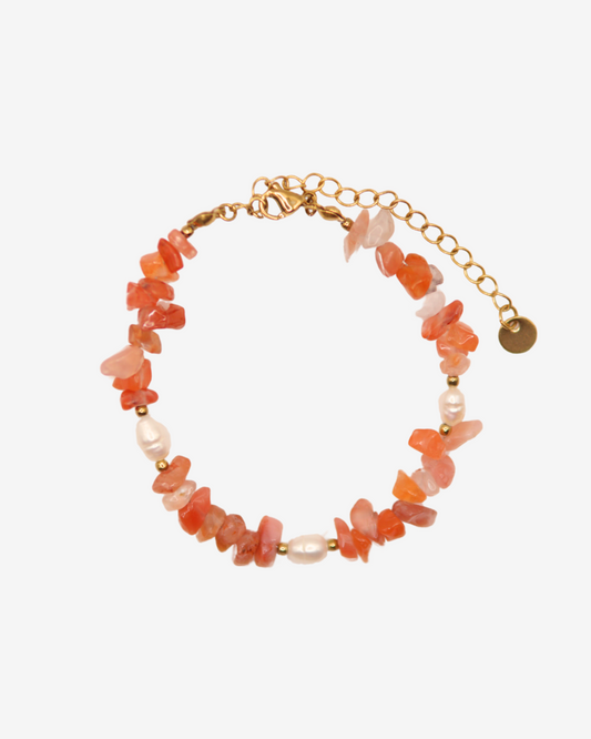 Armband Karneolperle