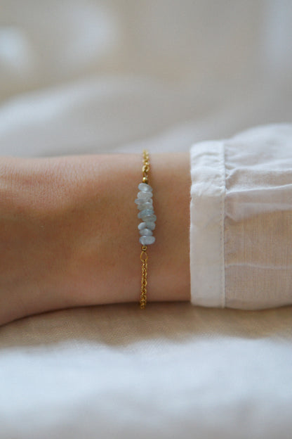 Armband Goldenaquamarin