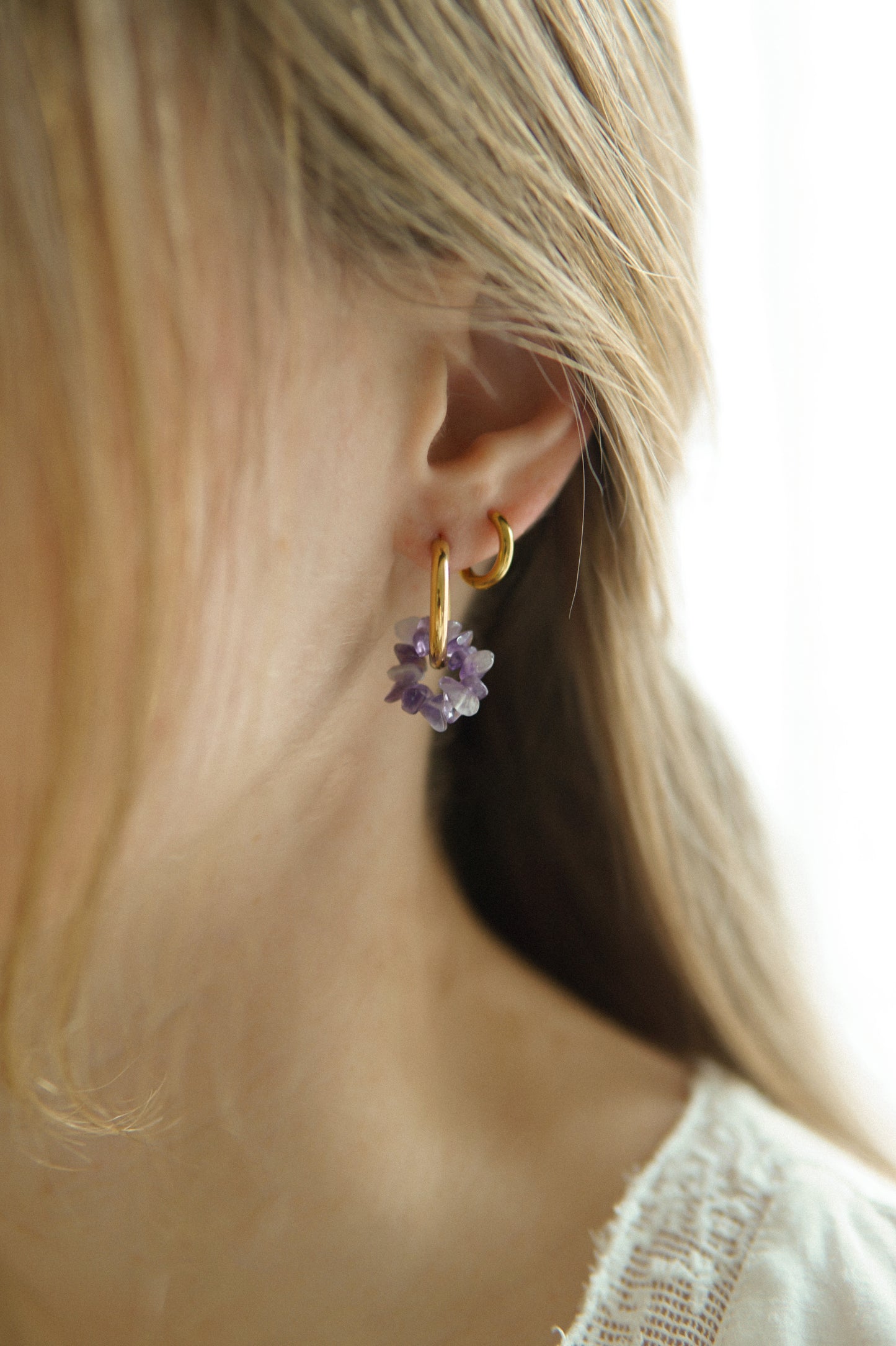 Creolen Amethyst Circle