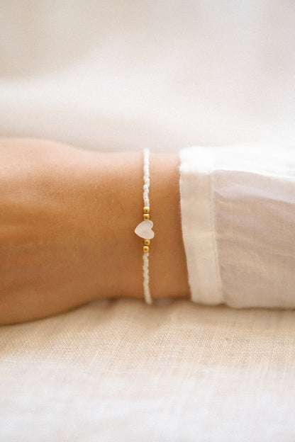 Armband Heart of Shell White