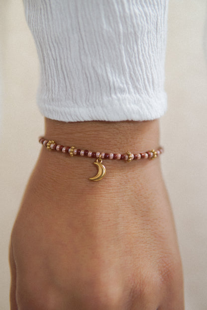 Armband Lune Bordeaux