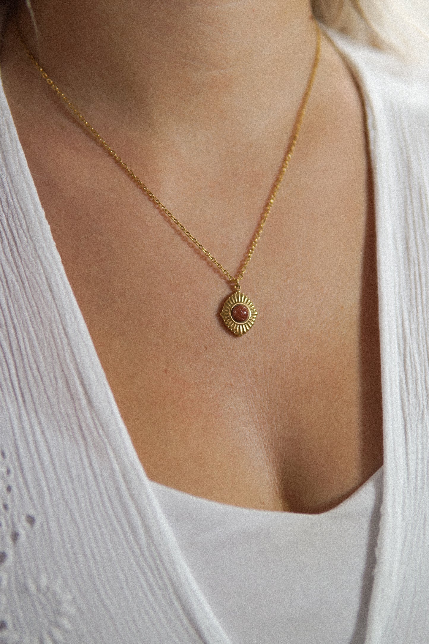 Halskette Luna Oasis Goldstone