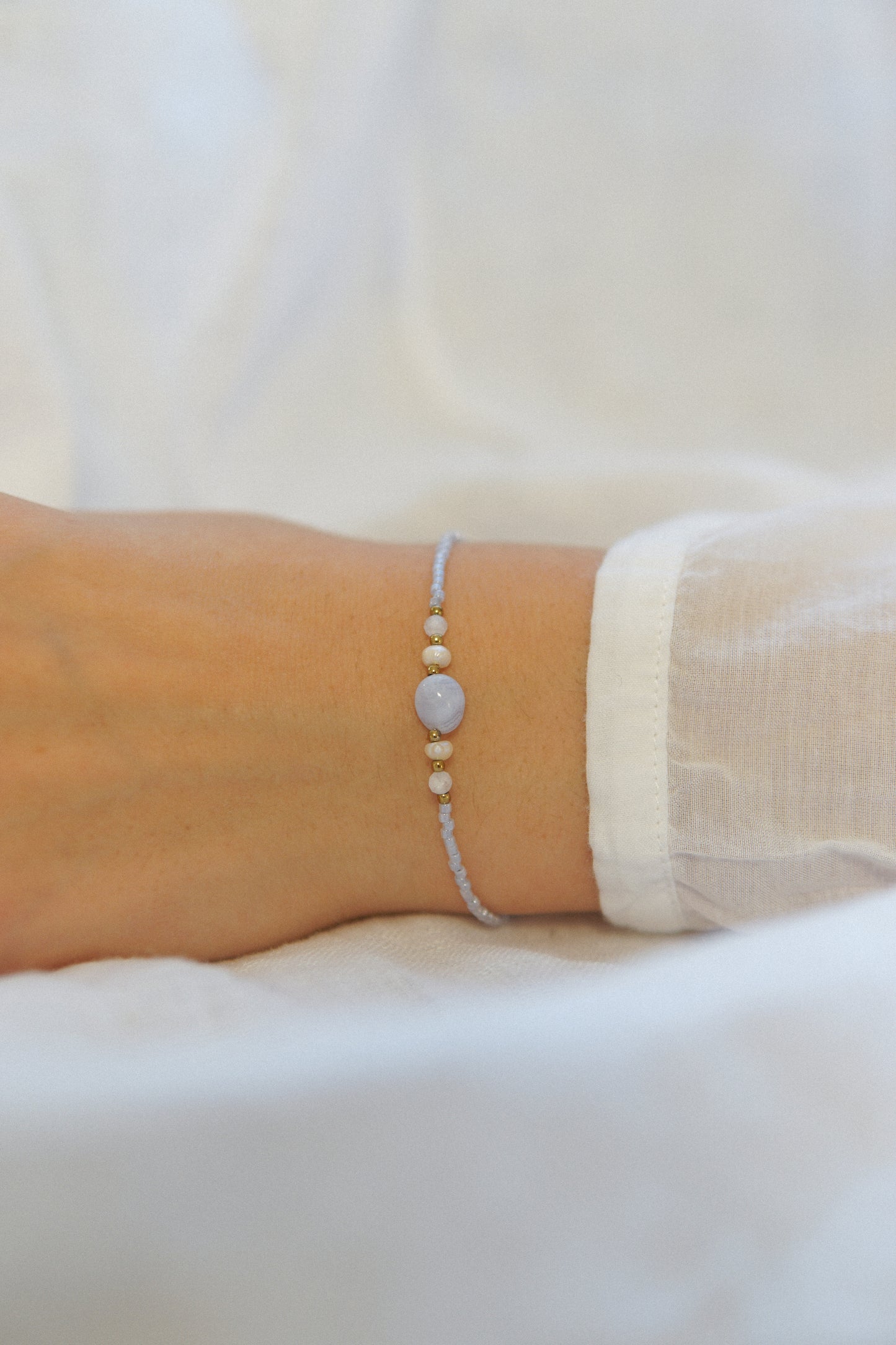 Armband Blue Serenity mit Perlen