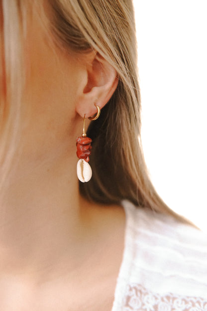 Creolen Red Jasper Cowrie