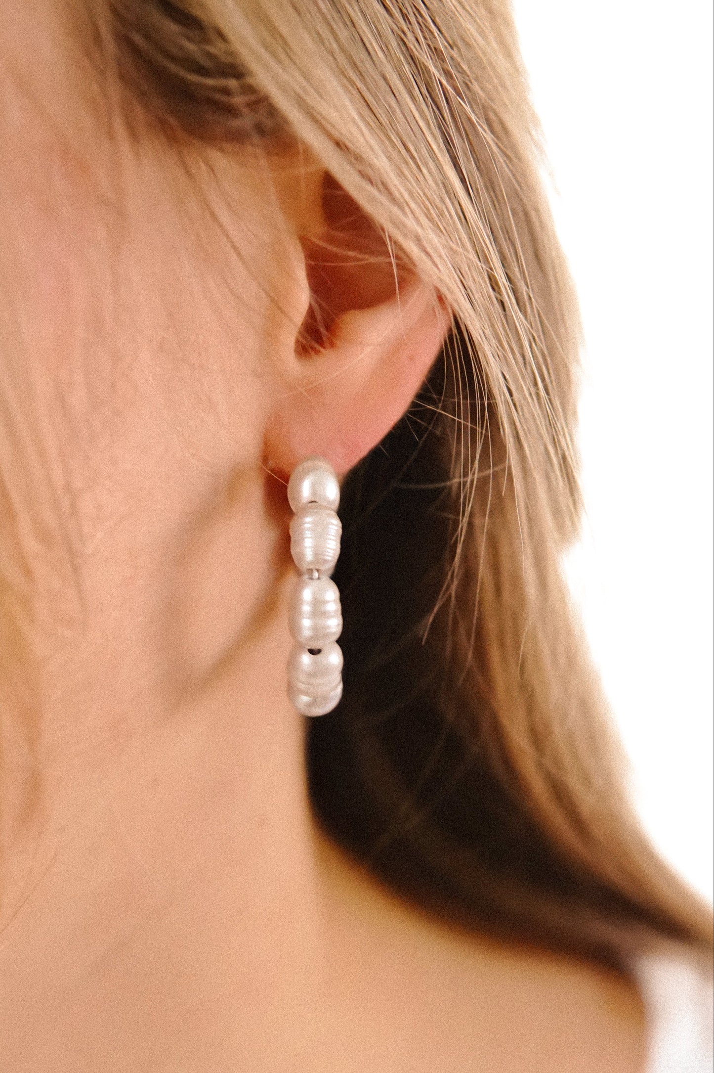 Creolen Pearl Silver