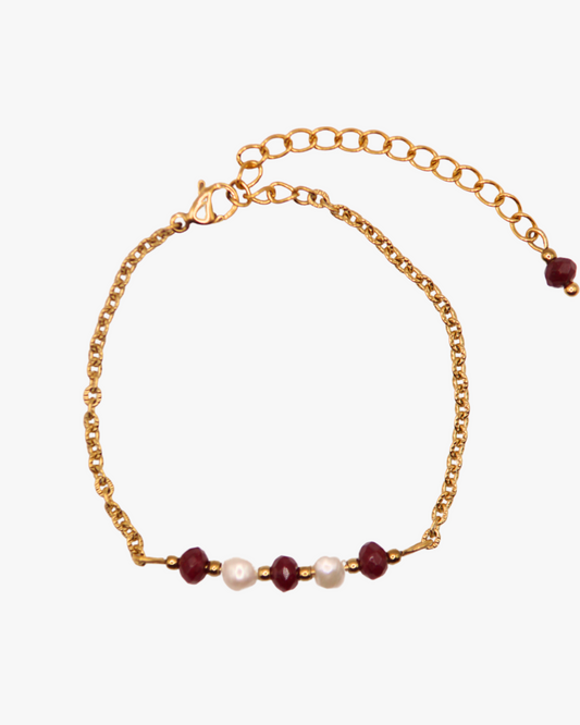 Armband Granatperle