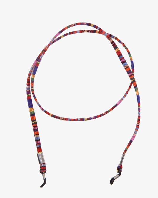 Brillenkette Ethno Multicolor in Silber