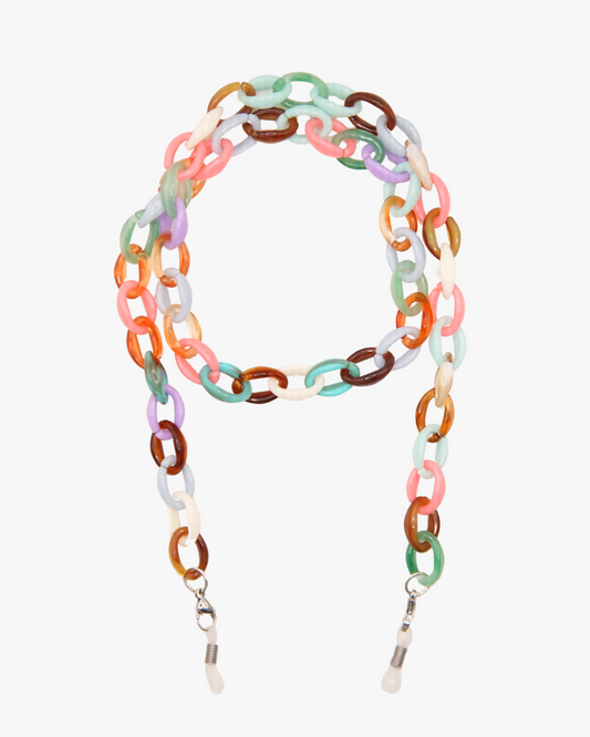 Brillenkette Color Bloom in Silber