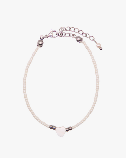 Armband Heart of Shell White Silber