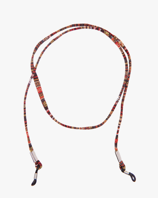 Brillenkette Ethno Desert Red in Silber