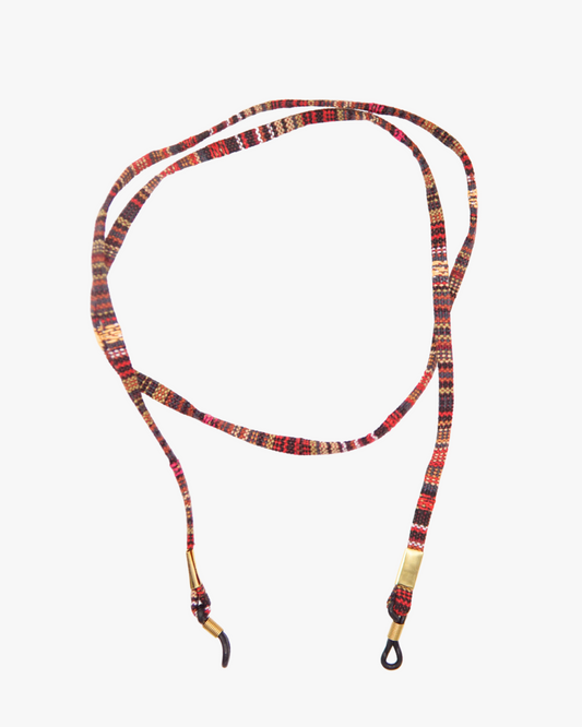 Brillenkette Ethno Desert Red in Gold