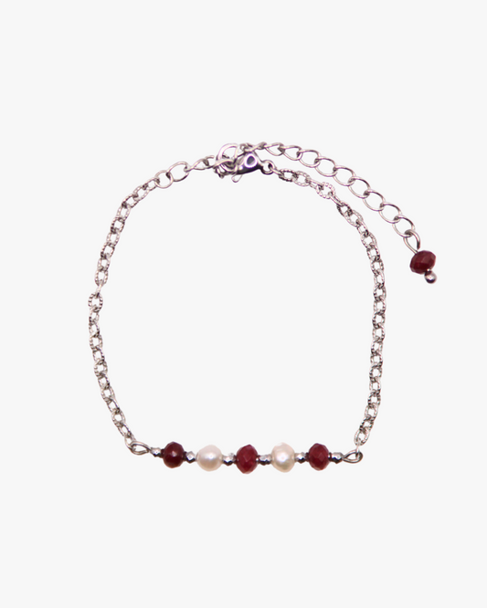 Armband Granatperle Silber