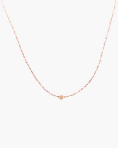 Halskette Beige Perle