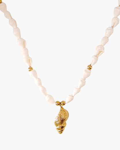 Halskette Golden White Shell