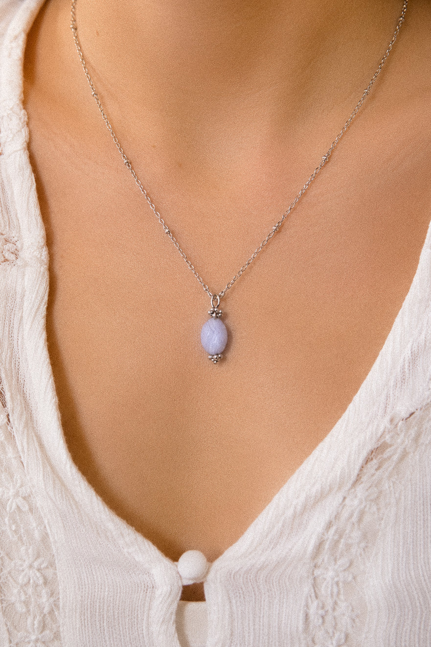 Halskette Serenity Chalcedon in Silber