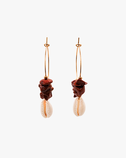 Creolen Red Jasper Cowrie