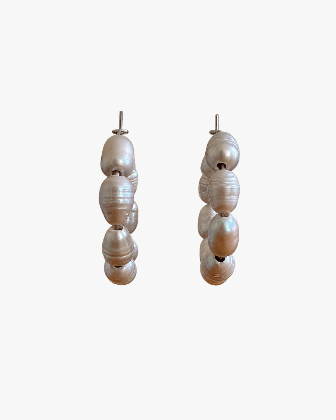 Creolen Pearl Silver